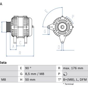 BO 0986081940 Alternátor BOSCH-výměnný díl