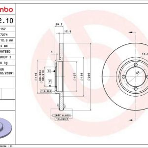 Brzdový kotouč BREMBO 08.4472.10 Brzdový kotouč BREMBO 08.4472.10