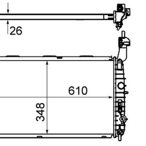 MH CR 833 000S chladič vody MAHLE MH CR 833 000S chladič vody MAHLE