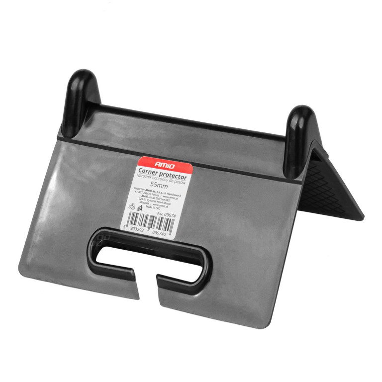 Roh ochranný plastový černý s uchem 160x200mm, max. 55mm pás 746674