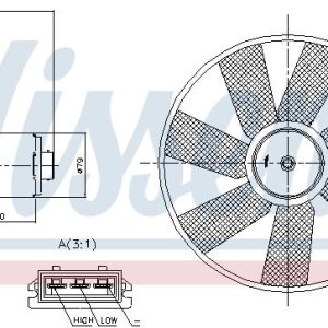 Ventilátor chladiče NISSENS 85838 Ventilátor chladiče NISSENS 85838