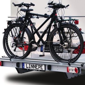 Nosič motocyklu a elektrokol na tažné zařízení / rám Linnepe Findus 2.0 (nosnost 150 kg, pro 2 kola/e-biky/skútr) 303636 Nosič motocyklu a elektrokol na tažné zařízení / rám Linnepe Findus 2.0 (nosnost 150 kg, pro 2 kola/e-biky/skútr) 303636
