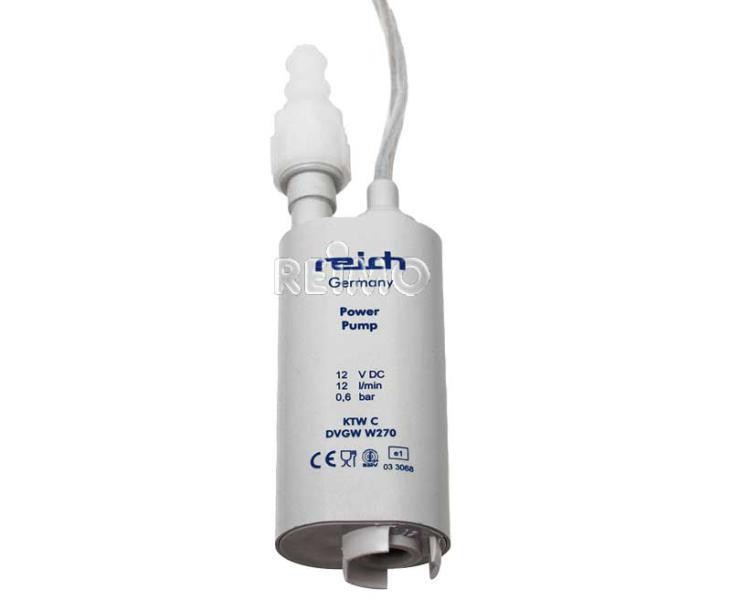 Čerpadlo ponorné Reich Universal 12 l/min 12 V tlak 0,6 bar průměr 45 mm s převlečnou maticí pro pitnou vodu pro karavany a obytné vozy 309918