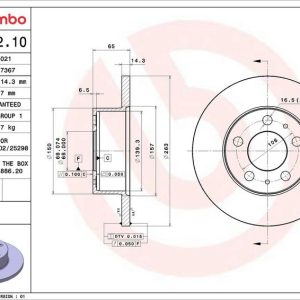 Brzdový kotouč BREMBO 08.4982.10 Brzdový kotouč BREMBO 08.4982.10