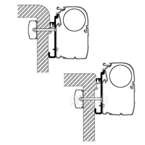 Adaptér pro markýzu Thule Omnistor (4200 / 5200 / 8000) na obytné vozy Rapido řady 9, 4dílná montážní sada 316262 Adaptér pro markýzu Thule Omnistor (4200 / 5200 / 8000) na obytné vozy Rapido řady 9, 4dílná montážní sada 316262