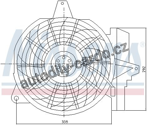 Ventilátor chladiče klimatizace NISSENS 85266