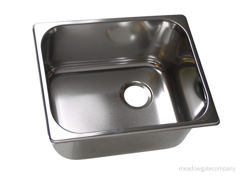 Nerezový dřez hranatý pro vestavby a karavany 320 × 260 mm hloubka 150 mm 305103