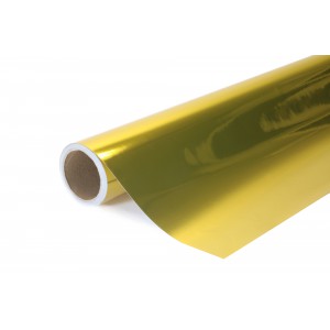 Chromovaná zrcadlová 3vrstvá zlatá polepová fólie 152x500cm - interiér/exteriér SCH02-050