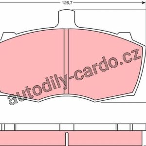 Sada brzdových destiček TRW GDB760 – LDV 200, 400 Sada brzdových destiček TRW GDB760 – LDV 200, 400