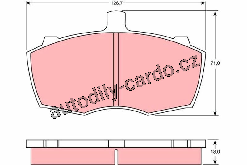 Sada brzdových destiček TRW GDB760 - LDV 200, 400