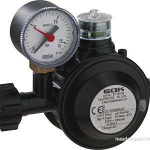 Regulátor tlaku plynu 50 mbar průtok 1,5 kg/h s manometrem a ochranou proti přetlaku pro plynové grily pro karavany a kempování 305243 Regulátor tlaku plynu 50 mbar průtok 1,5 kg/h s manometrem a ochranou proti přetlaku pro plynové grily pro karavany a kempování 305243