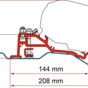Sada držáků střešního okna pro Fiat Ducato, Peugeot Boxer, Citroën Jumper 305988 Sada držáků střešního okna pro Fiat Ducato, Peugeot Boxer, Citroën Jumper 305988