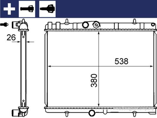 MH CR 2014 000S chladič vody MAHLE