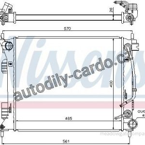 Chladič motoru NISSENS 675008 Chladič motoru NISSENS 675008
