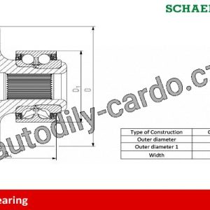 Sada ložisek kol FAG 713610570 – ŠKODA FABIA 6Y2 1.4 16V / kW: 74/ 12.1999-> BBZ
