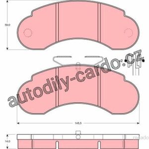Sada brzdových destiček TRW GDB950 – MERCEDES MB100 87-91