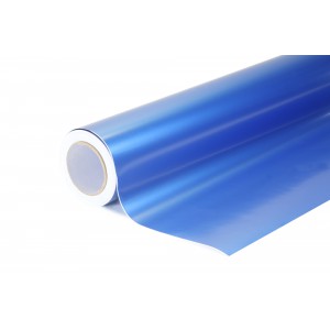 Vzorek – Lesklá perleťová modrá polepová fólie 10x20cm – interiér/exteriér GF10-vz