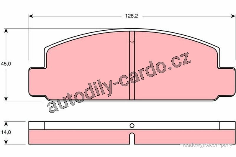 Sada brzdových destiček TRW GDB176 - MAZDA MAZDA RX-7
