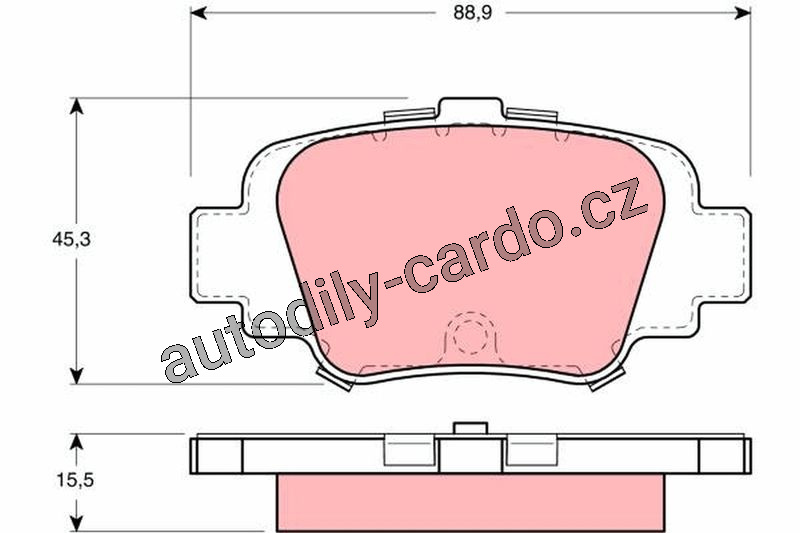 Sada brzdových destiček TRW GDB1060 - NISSAN MICRA