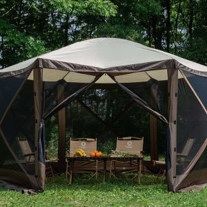 Altán zahradní skládací uzavřený, průměr 300 cm, výška 230 cm 318967