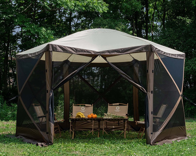 Altán zahradní skládací uzavřený, průměr 300 cm, výška 230 cm 318967