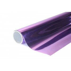 Chromovaná zrcadlová fialová polepová fólie 152x300cm - interiér/exteriér GCH08-030