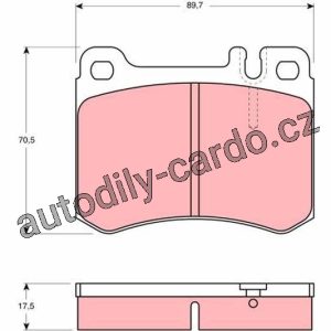 Sada brzdových destiček TRW GDB929 – MERCEDES R107