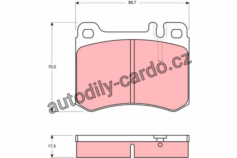 Sada brzdových destiček TRW GDB929 - MERCEDES R107