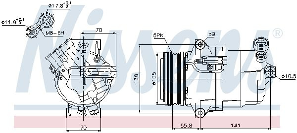 Kompresor klimatizace NISSENS 89038 Kompresor klimatizace NISSENS 89038