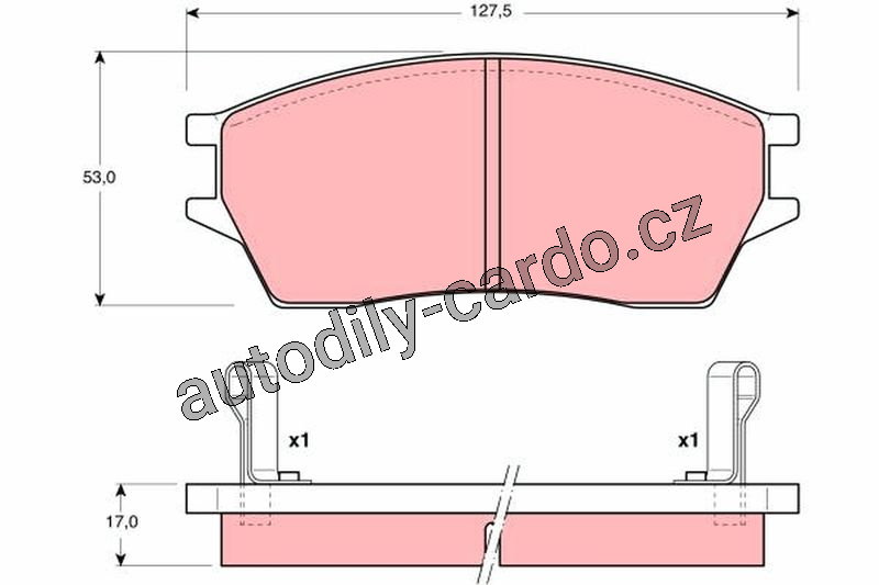 Sada brzdových destiček TRW GDB3128 - HONDA PRELUDE III