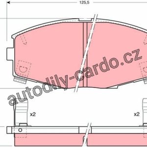 Sada brzdových destiček TRW GDB880 – TOYOTA