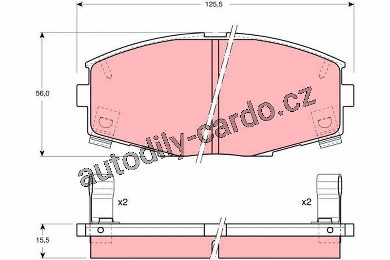 Sada brzdových destiček TRW GDB880 - TOYOTA
