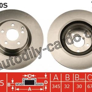 Brzdový kotouč TRW DF4540S – MERCEDES W220 S 99- Brzdový kotouč TRW DF4540S – MERCEDES W220 S 99-