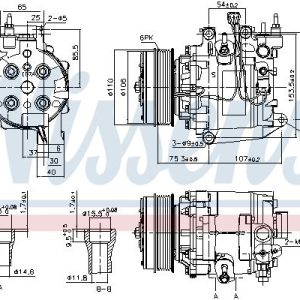 Kompresor klimatizace NISSENS 890195 Kompresor klimatizace NISSENS 890195