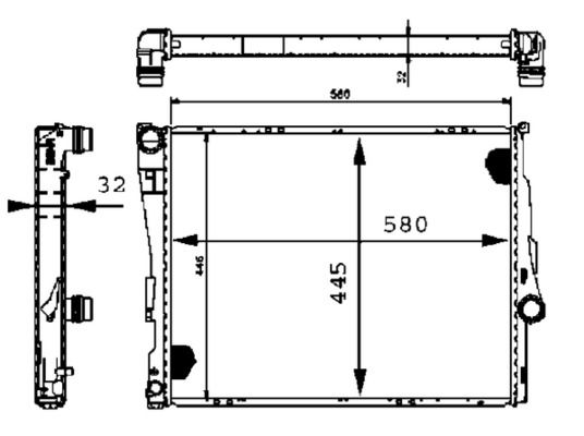 MH CR 455 000S chladič vody MAHLE