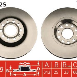 TR DF4262S Brzdový kotouč TRW – lakovaný TR DF4262S Brzdový kotouč TRW – lakovaný
