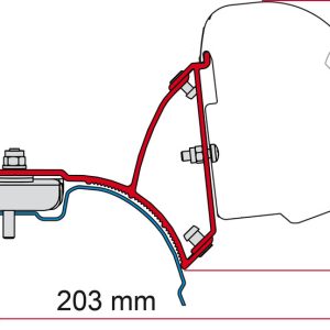 Adaptér montážní Fiamma Kit VW T5 / T6 Transporter / Multivan pro markýzu F43van (krátký rozvor, levostranné řízení, černý Deep Black, bez C-lišty) 314034 Adaptér montážní Fiamma Kit VW T5 / T6 Transporter / Multivan pro markýzu F43van (krátký rozvor, levostranné řízení, černý Deep Black, bez C-lišty) 314034