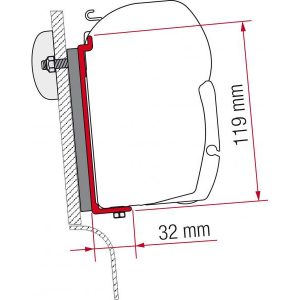 Sada adaptérů pro markýzy F45 na vysoké střechy Westfalia s přípravou délka 12 cm sada 2 ks stříbrná Fiamma pro obytné dodávky 305962 Sada adaptérů pro markýzy F45 na vysoké střechy Westfalia s přípravou délka 12 cm sada 2 ks stříbrná Fiamma pro obytné dodávky 305962