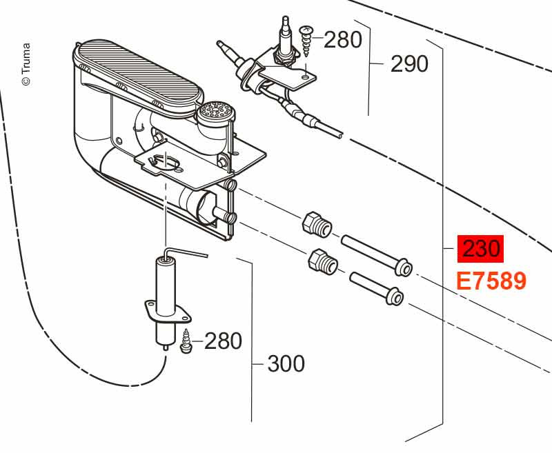 Sada hořáku Truma Brennerset pro Trumatic S 3002 / S 3004 (30 mbar) 315865