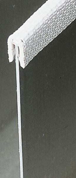 Profil lemovací ochranný na hrany plechu (klempířský profil, černý, 0,5–1,5 mm, svitek 50 m) 310837