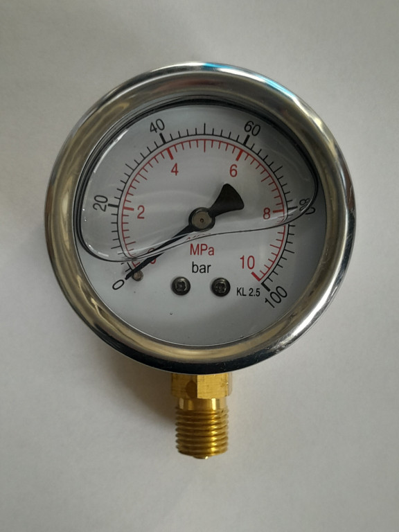 Manometr glycerinový GS 63mm 1/4" 0-100barů 732948