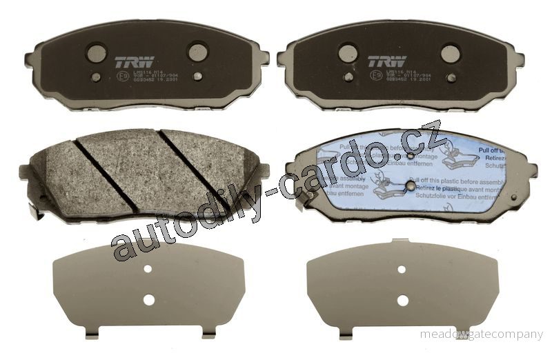 Sada brzdových destiček TRW GDB3452 - KIA SORENTO 02-