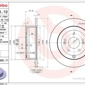 Brzdový kotouč BREMBO 08.A600.11 Brzdový kotouč BREMBO 08.A600.11