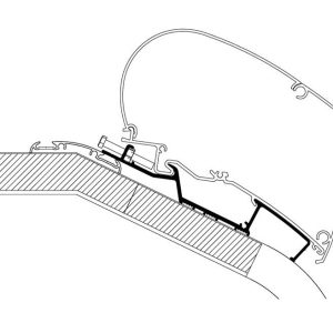 Adaptér střešní pro montáž markýz Thule Omnistor na LMC Liberty TI / TEC (šířka 300 cm) 315585