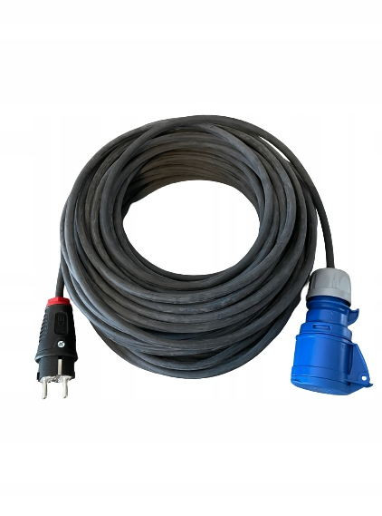 Kabel prodlužovací pro karavany 40m zástrčka E,SCHUKO/CEE zásuvka pryž 3x1.5mm2 IP44/54 318415