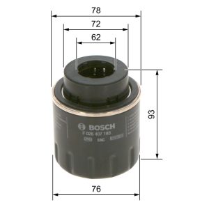 BO F026407183 Olejový filtr BOSCH BO F026407183 Olejový filtr BOSCH