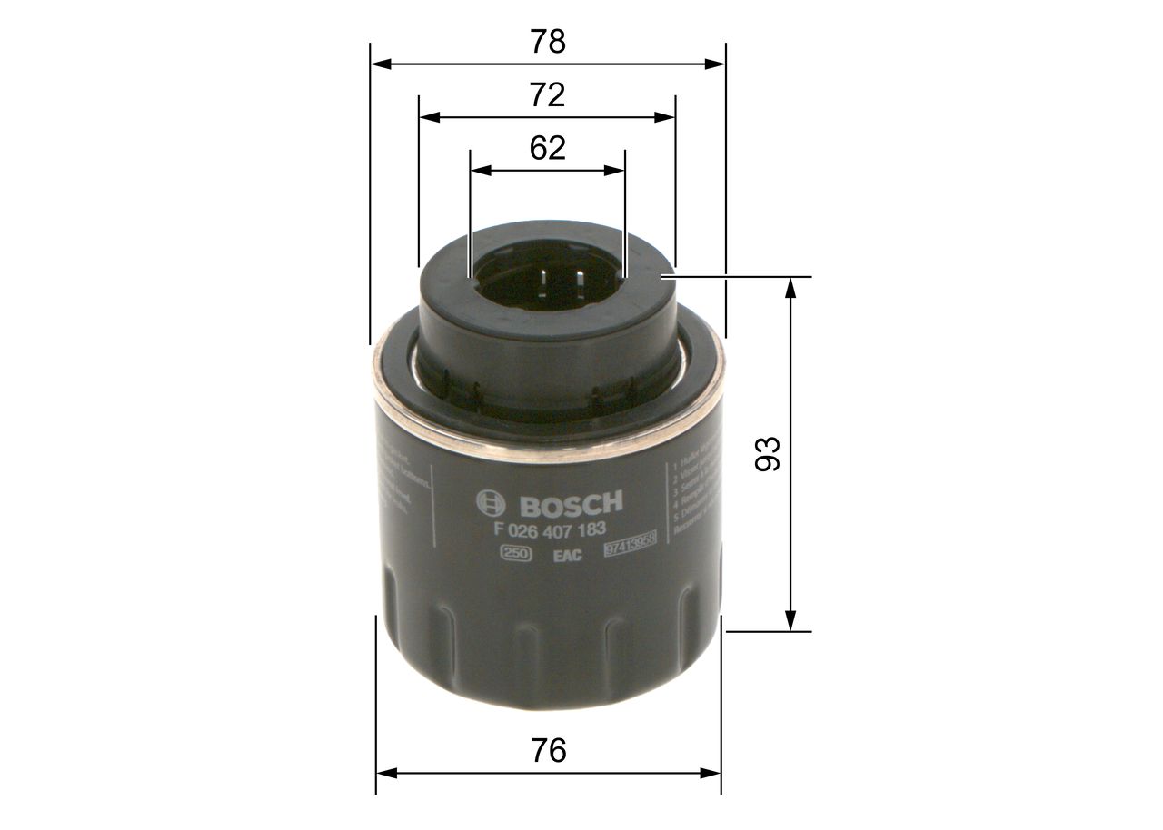 BO F026407183 Olejový filtr BOSCH