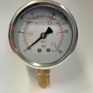 Manometr glycerinový GS 63mm 1/4″ 0-25 bar 735101 Manometr glycerinový GS 63mm 1/4″ 0-25 bar 735101