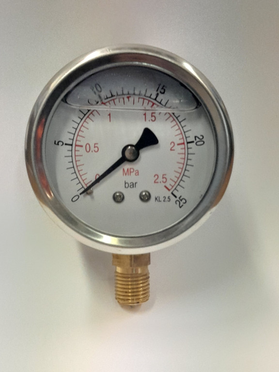 Manometr glycerinový GS 63mm 1/4" 0-25 bar 735101
