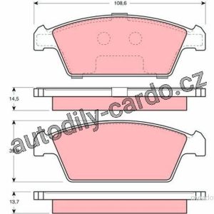 Sada brzdových destiček TRW GDB3108 – DAEWOO TICO Sada brzdových destiček TRW GDB3108 – DAEWOO TICO